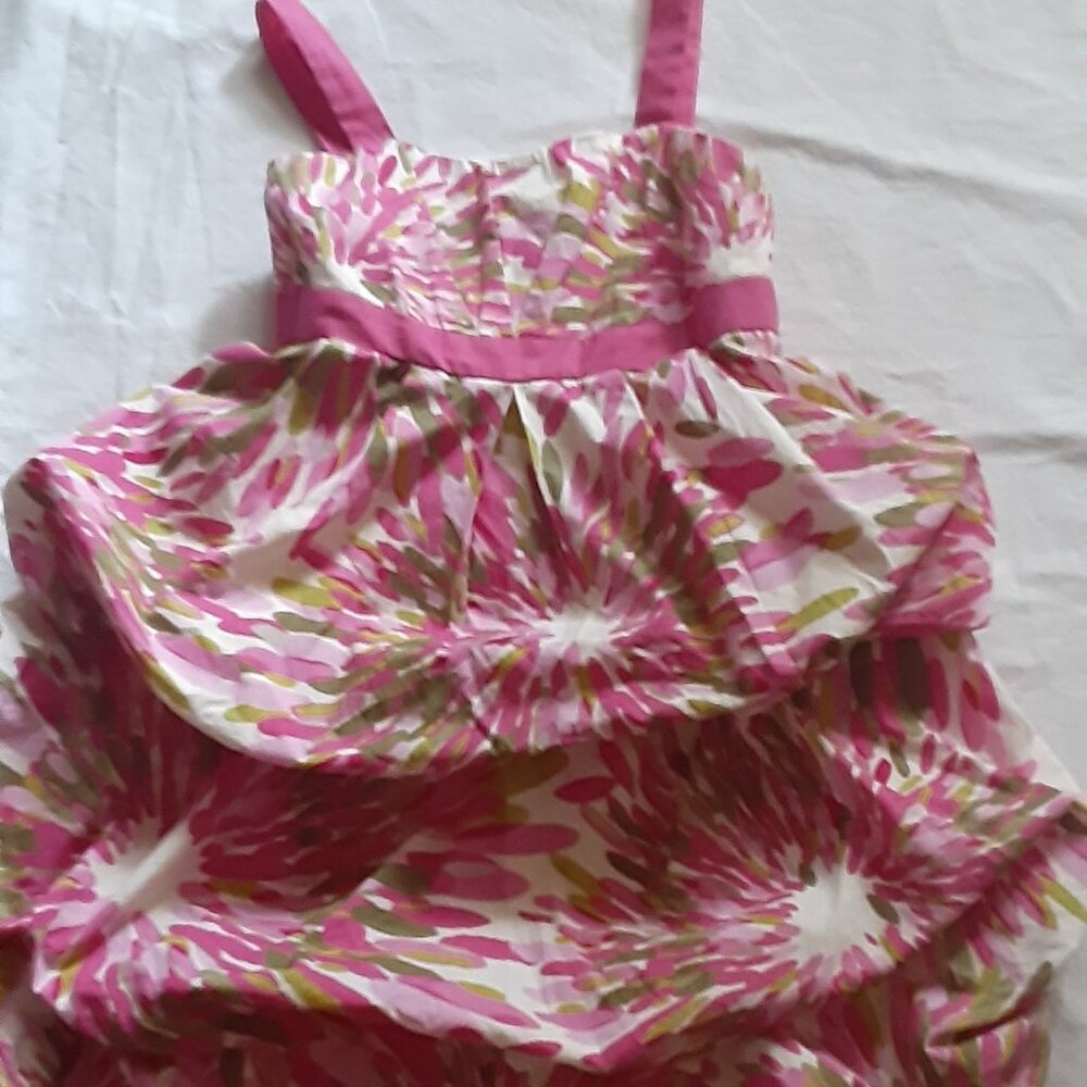 Pre Owned Amy Byer Sz 14 Cotton  Layered Sundress